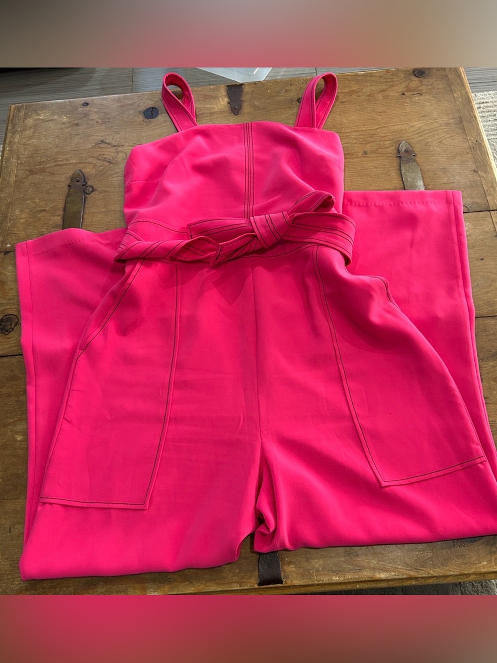 Armani Exchange Hot Pink Wide-Leg Jumpsuit size 14 - Picture 5 of 8